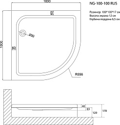 Niagara Душевой поддон Nova NG-100-100 RUS – фотография-2